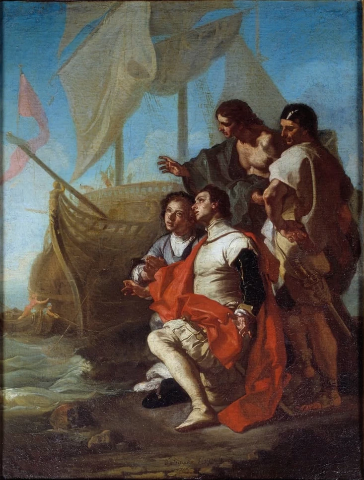 L'arrivo di Cristoforo Colombo in America - Musee des Beaux, Arts, Rennes